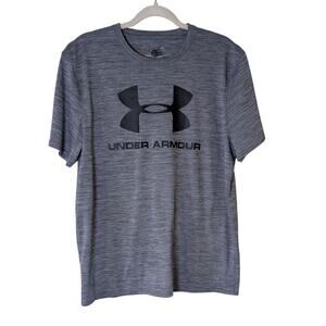 Under Armour Heat Gear Grey Mens Large Logo T-shirt